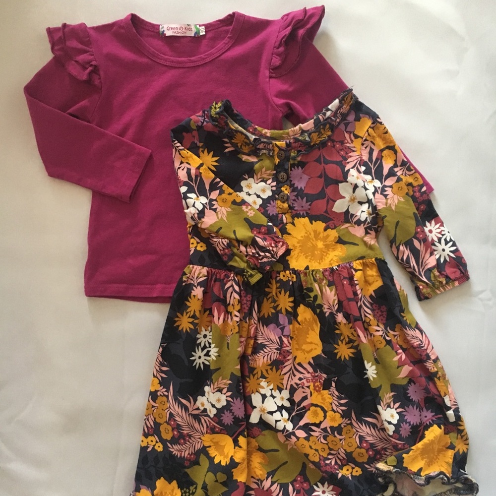 Gem toned shirt and dress